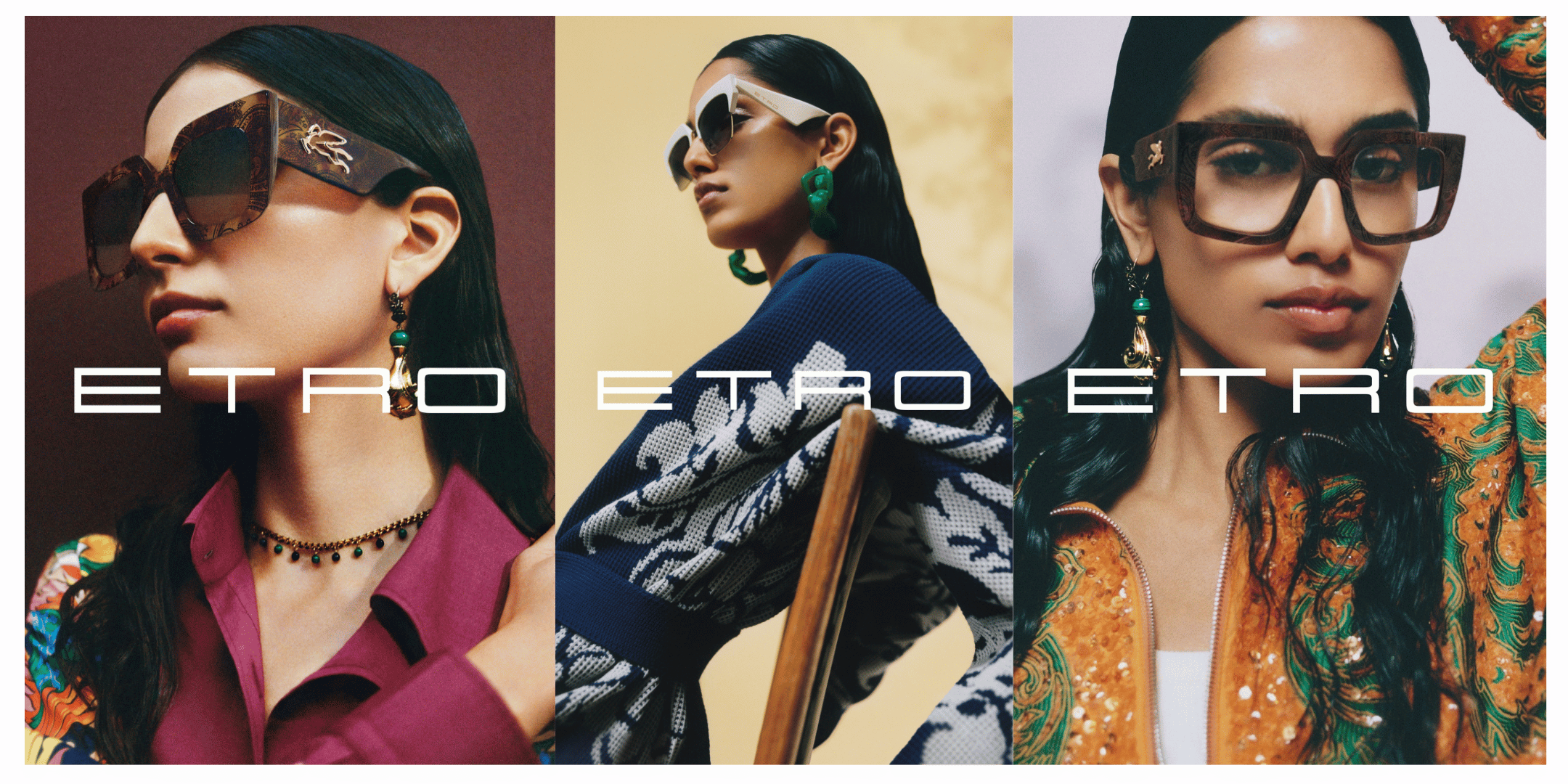 ETRO mannequins portant des montures