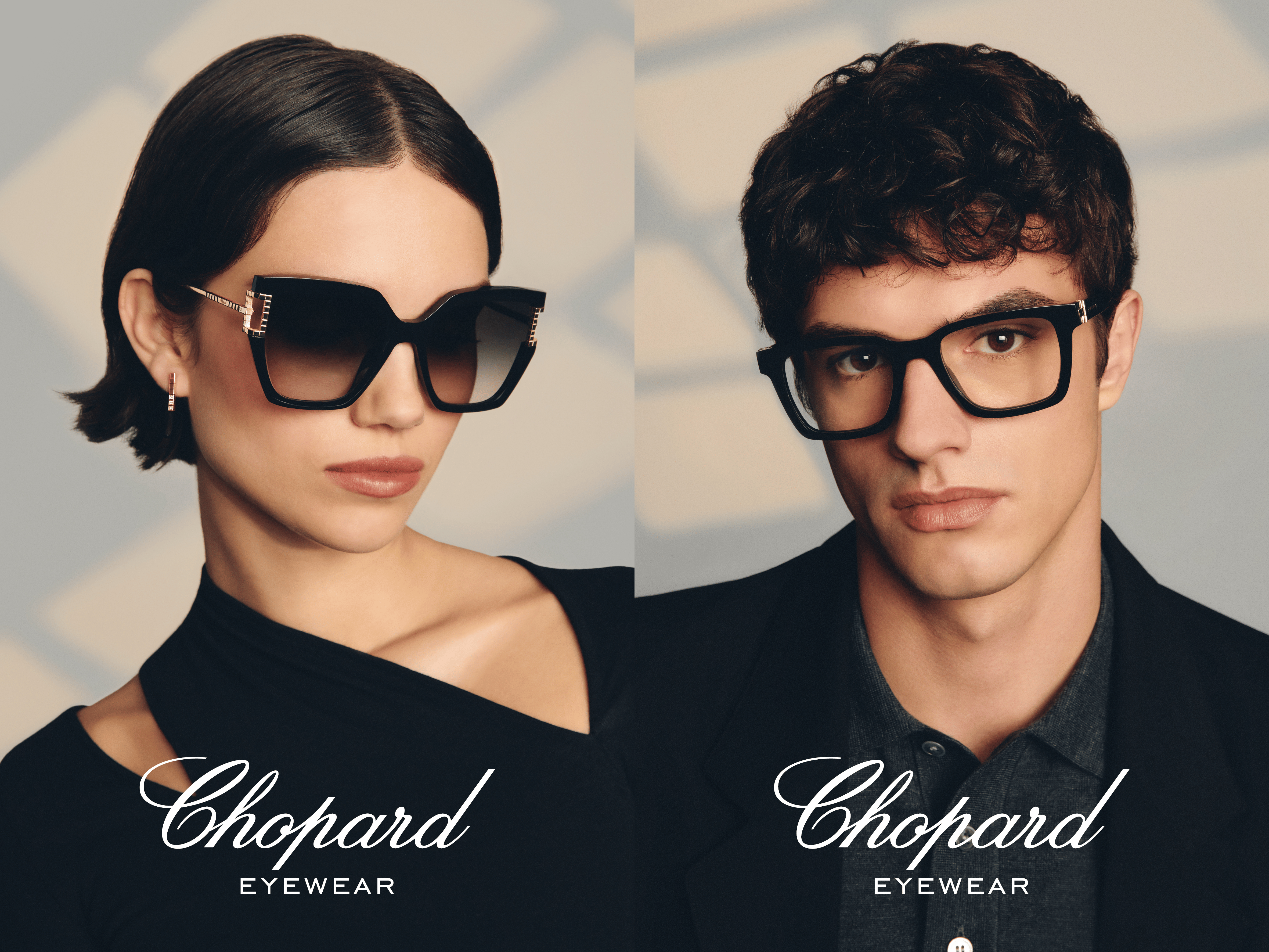 Chopard mannequins avec montures solaires et lunettes de vues